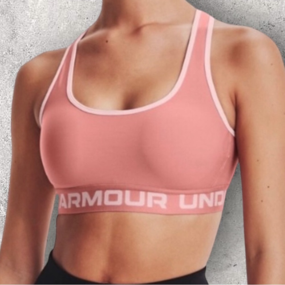 Under Armour Women’s Pink Cross-back Sports Bra 1X